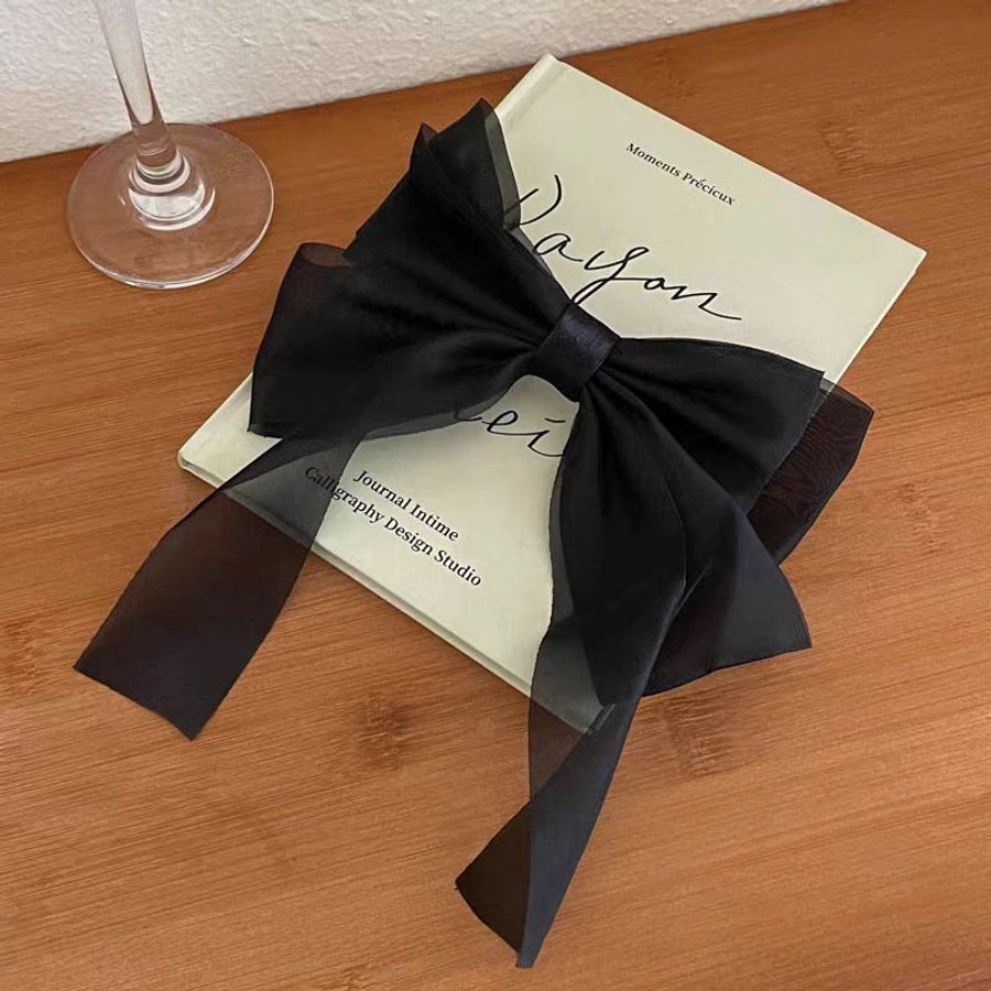 Big bow hair accessories hairpin for women  new high-grade spring clip back head hair clip headdress hairpin