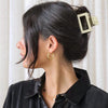 lady solid color plastic resin stoving varnish hair claws