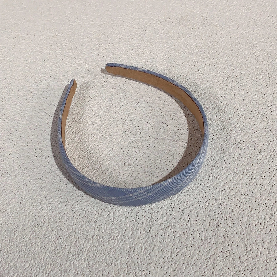 simple style plaid cloth hair band 1 piece