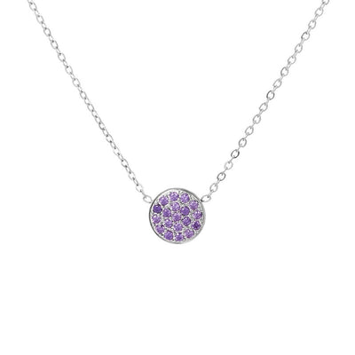 Jewelry IG Style Simple Style Round 304 Stainless Steel Zircon 14K Gold Plated Inlay Necklace