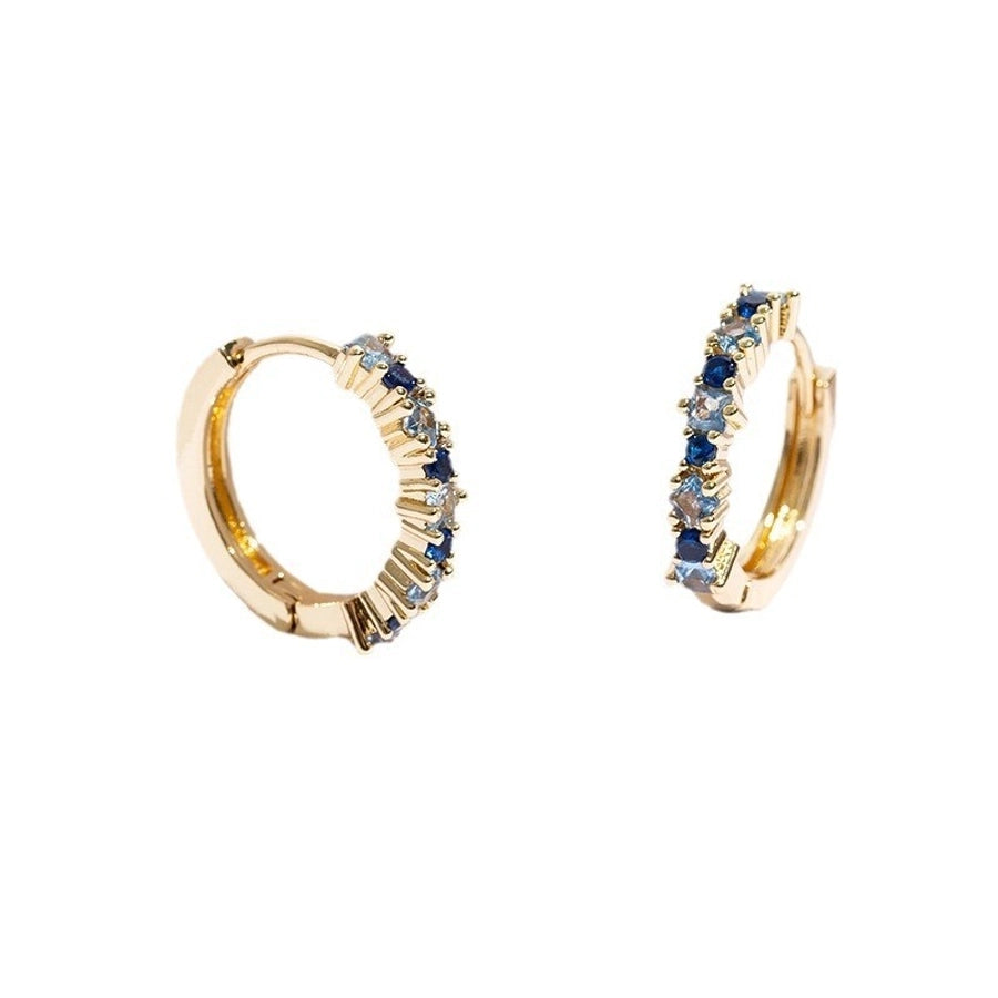 1 Pair Casual Elegant Geometric Plating Copper Zircon Earrings