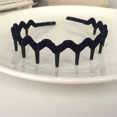 Fluffy Fabric Winding Toothed Hair Band Women's Hair Accessories Headwear Wave Headband Small Accessories Hair Bundles