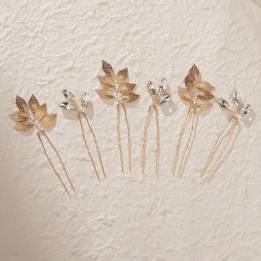 Antique U-shaped Hairpin Hair Accessories Simple Rhinestone Pin Hairpin Photography Portrait High-end Hair Hairpin