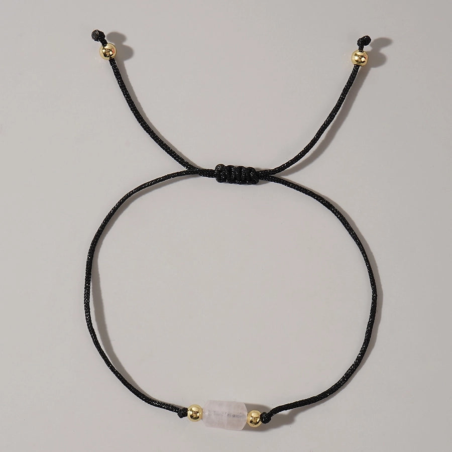 Autumn and Winter New Arrival Hot Sale New Chinese Color Natural Stone Copper Bead Bracelet Advanced Simple Personality Trendy Bracelet All-Matching