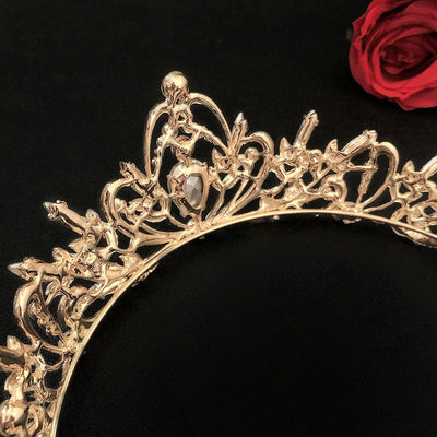 Simple Fashion Bridal Crown  Popular Wedding Headwear Diamond Baroque Bridal Crown Accessories