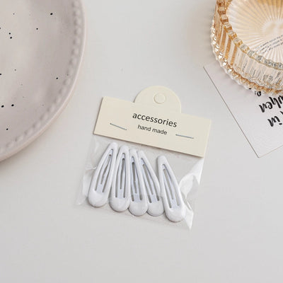 simple style solid color metal hollow out hair clip