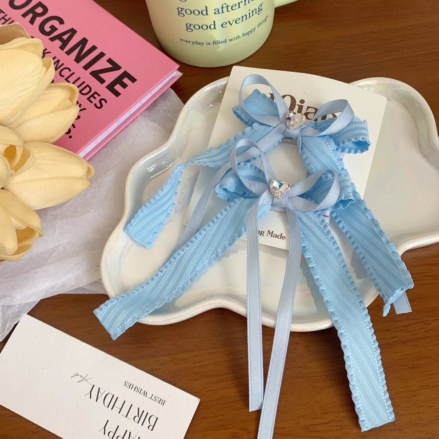 Women's IG Style Sweet Bow Knot Cloth Hair Clip