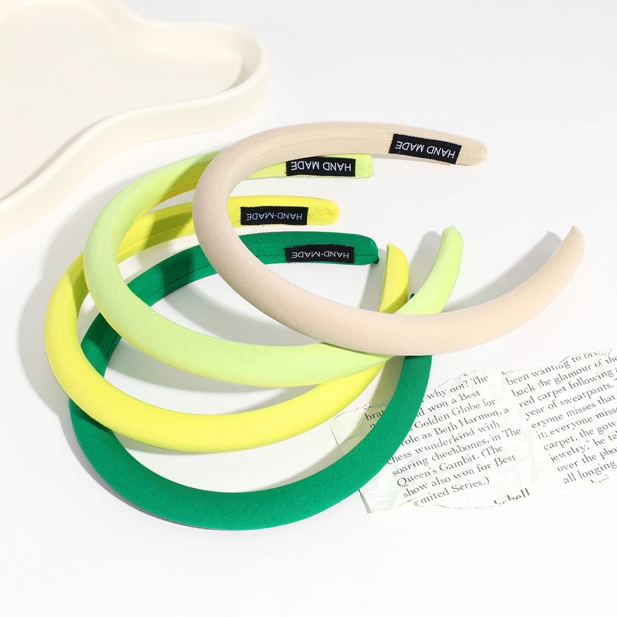 simple style solid color polyester rib-knit hair band 1 piece