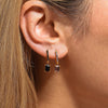1 Pair Elegant Vacation Rectangle Inlay 304 Stainless Steel Zircon 18K Gold Plated Drop Earrings