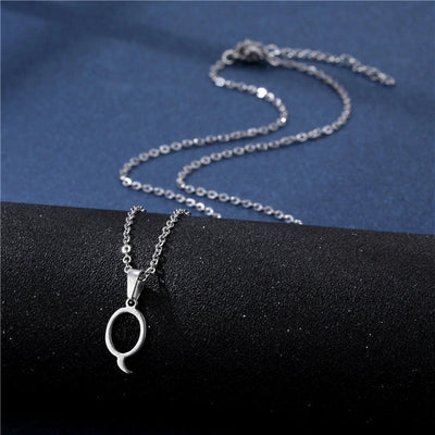 Jewelry Casual Simple Style Classic Style Letter 201 Stainless Steel Silver Plated Hollow Out Pendant Necklace