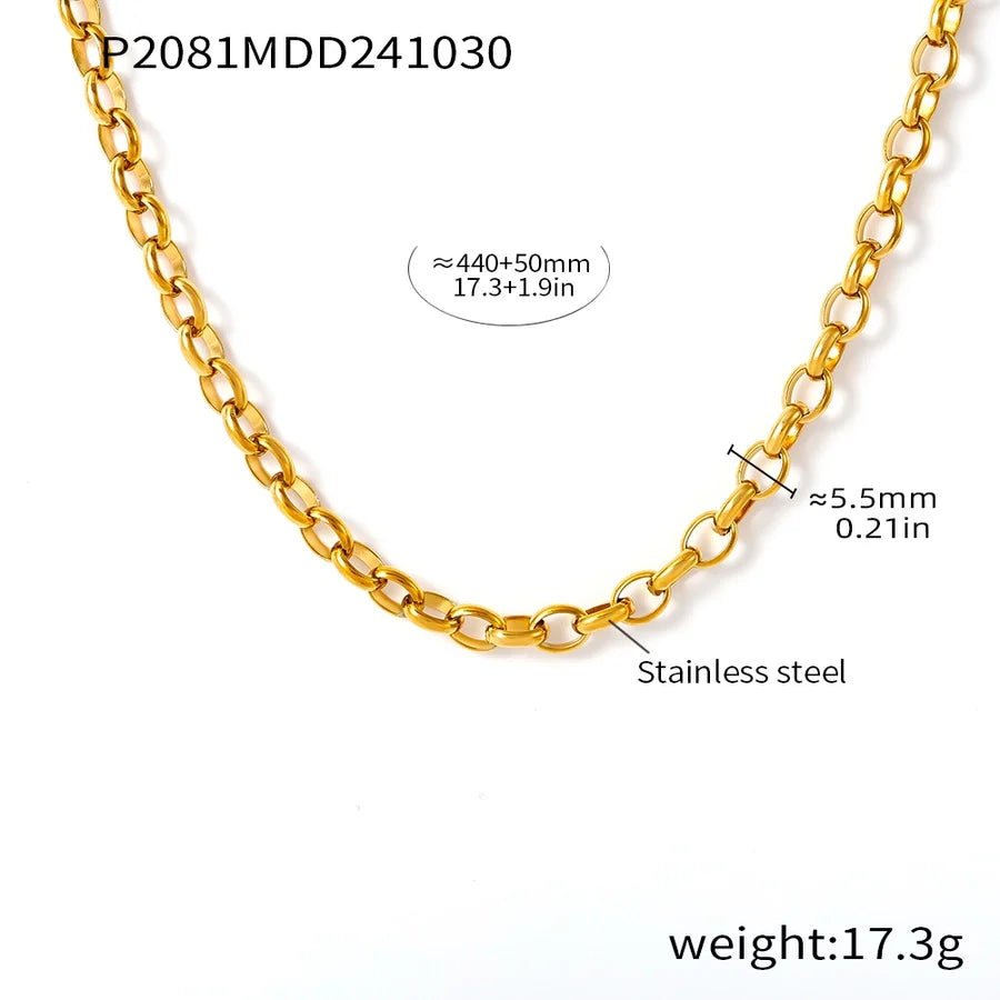 Jewelry Elegant Circle 304 Stainless Steel Rhinestones Glass Stone 18K Gold Plated Plating Inlay Earrings Necklace