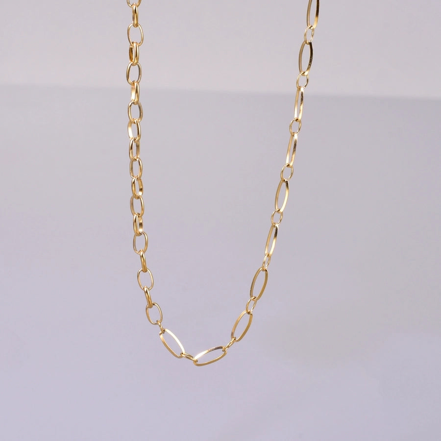 Jewelry Simple Style Classic Style Geometric Titanium Steel 18K Gold Plated Necklace