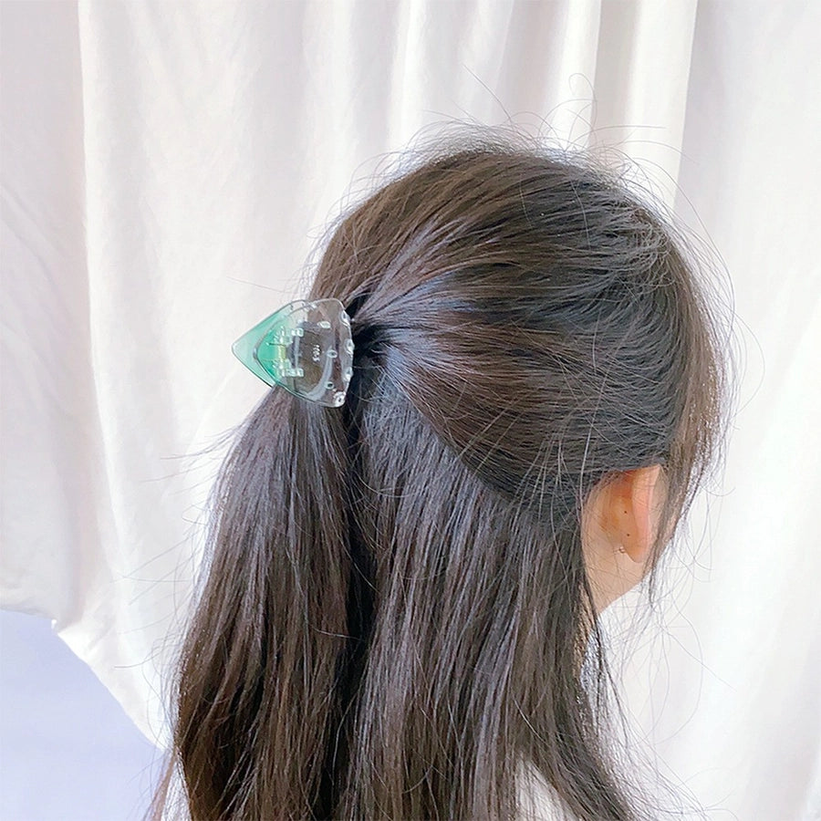 Gradient Small Grab Clip Small Disc Hairpin Environmentally Friendly Acetic Acid Shark Clip Transparent Oval Hair Grab Children's Clip