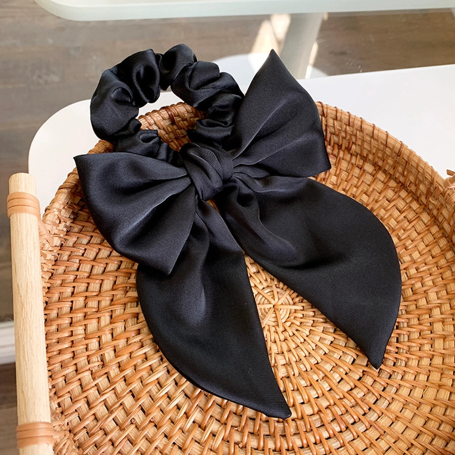 Women's Cute Vacation Solid Color Bow Knot Cloth satin Hair Tie