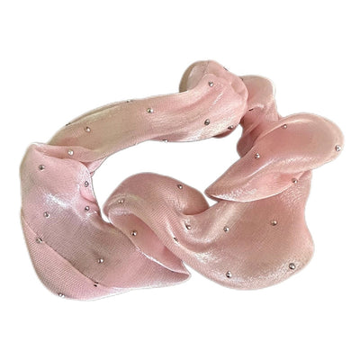 Women's Lady Modern Style Bunny Ears Bow Knot Cloth Hair Tie