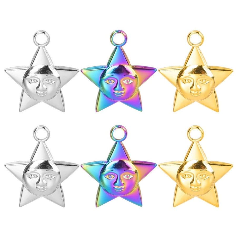 Jewelry Simple Style Pentagram 304 Stainless Steel Plating Pendant Necklace