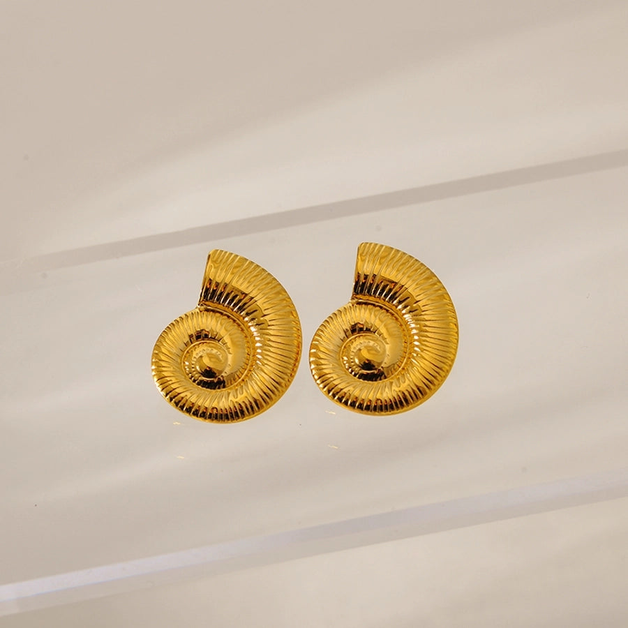 1 Pair Simple Style Classic Style Circle Heart Shape Spiral 304 Stainless Steel Ear Studs