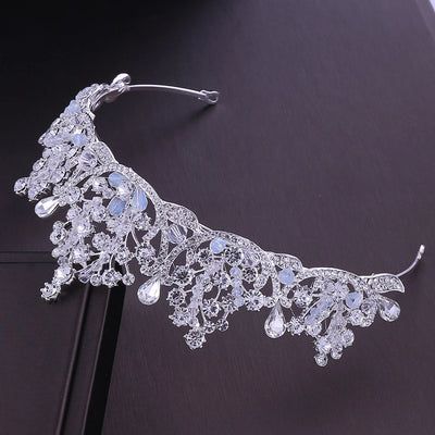 fashion crown flower alloy rhinestone crown 1 piece
