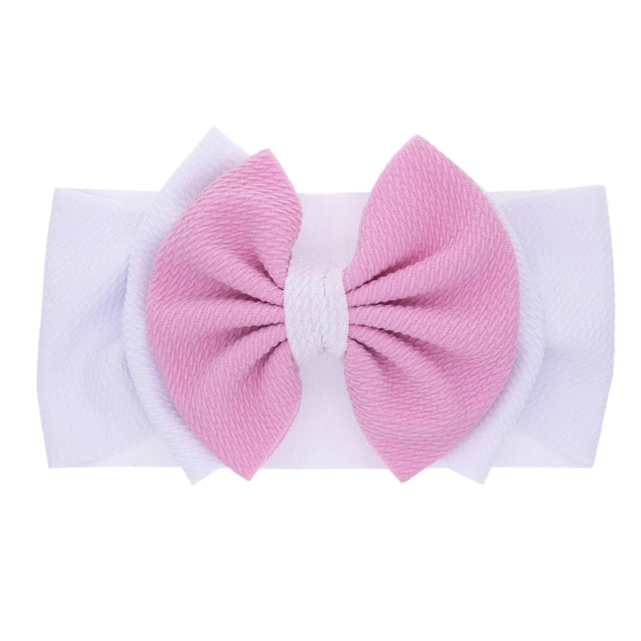 fashion children's solid color double-layer bowknot hairband