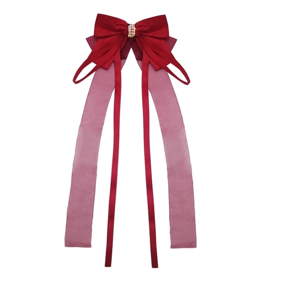 women's casual sweet commute bow knot fabric gauze hair clip