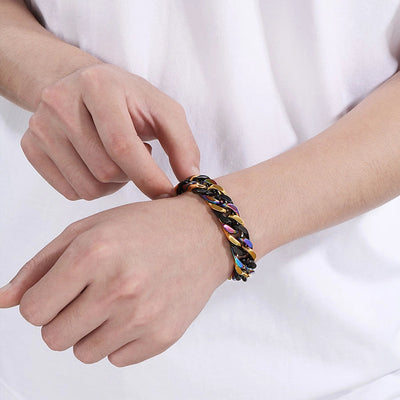 Vintage Style Geometric 304 Stainless Steel 18K Gold Plated Unisex Bracelets