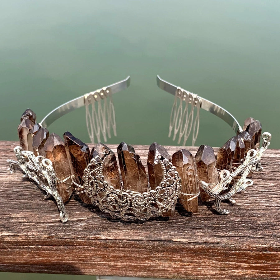 fashion moon crown alloy hollow out crown