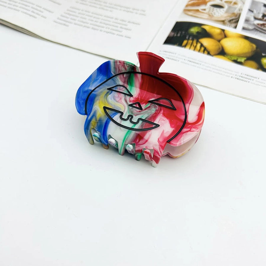 Halloween Original Design Women's Skull Arylic Carving Hair Clip Hair Claws