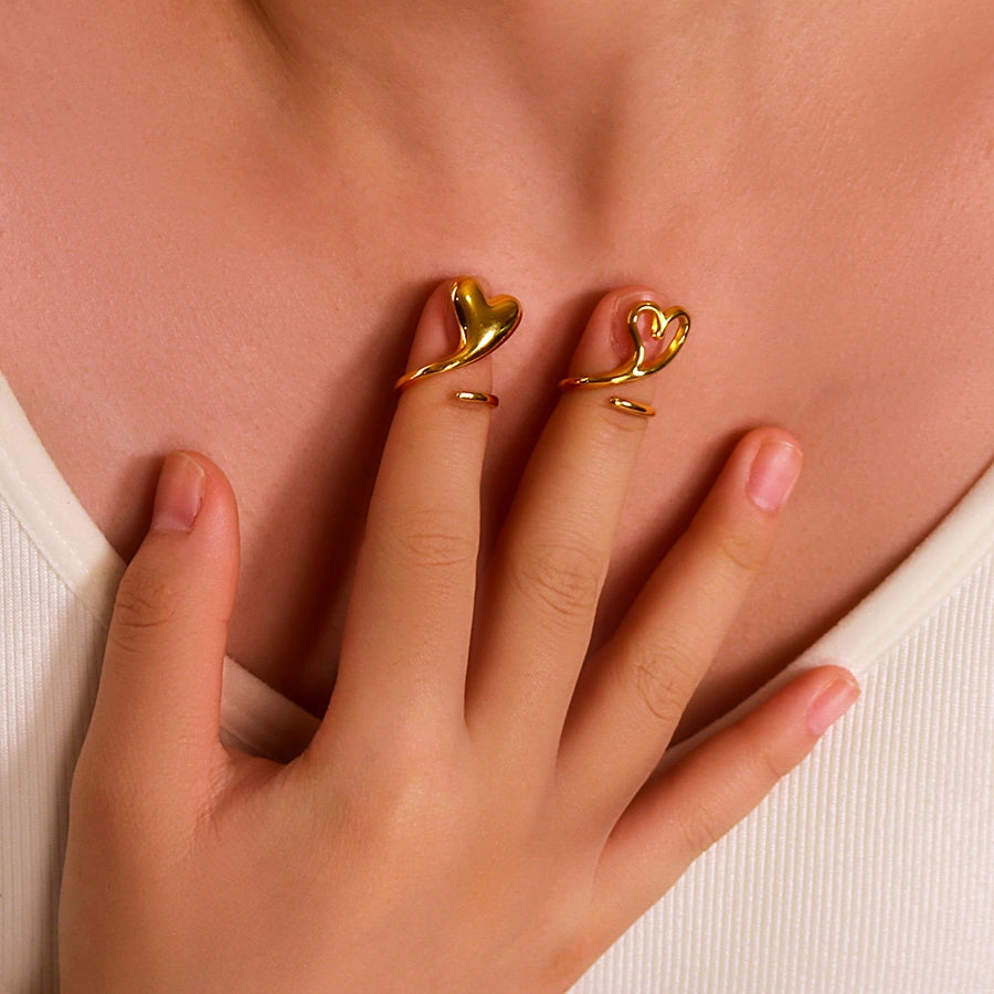 Jewelry Vintage Style Simple Style Geometric 304 Stainless Steel 18K Gold Plated Open Rings