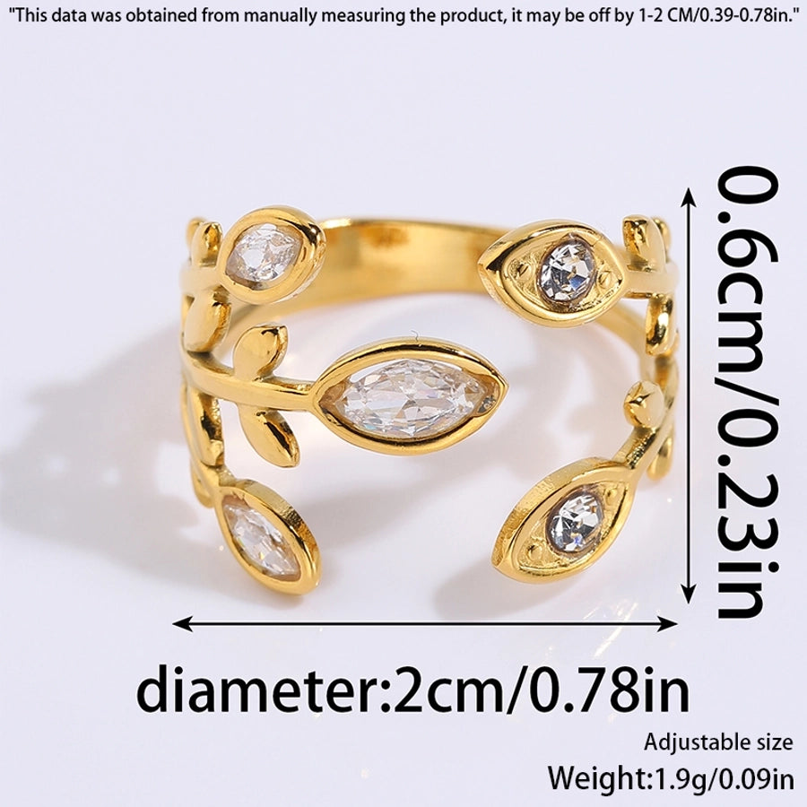 Jewelry Elegant Simple Style Classic Style Geometric 304 Stainless Steel Open Rings