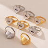 Jewelry Casual Luxurious Modern Style Devil's Eye Titanium Steel 18K Gold Plated Enamel Plating Rings