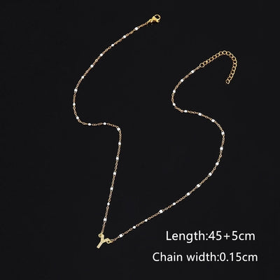 201 Stainless Steel Copper Letter Pendant Necklace