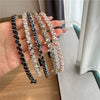 Women's Simple Style Solid Color Artificial Crystal Diamond Hair Band
