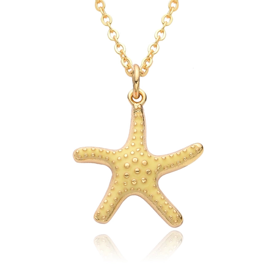 Copper Starfish Pendant Necklace