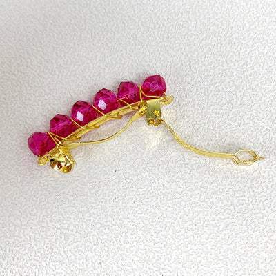 simple style irregular alloy crystal patchwork hair clip