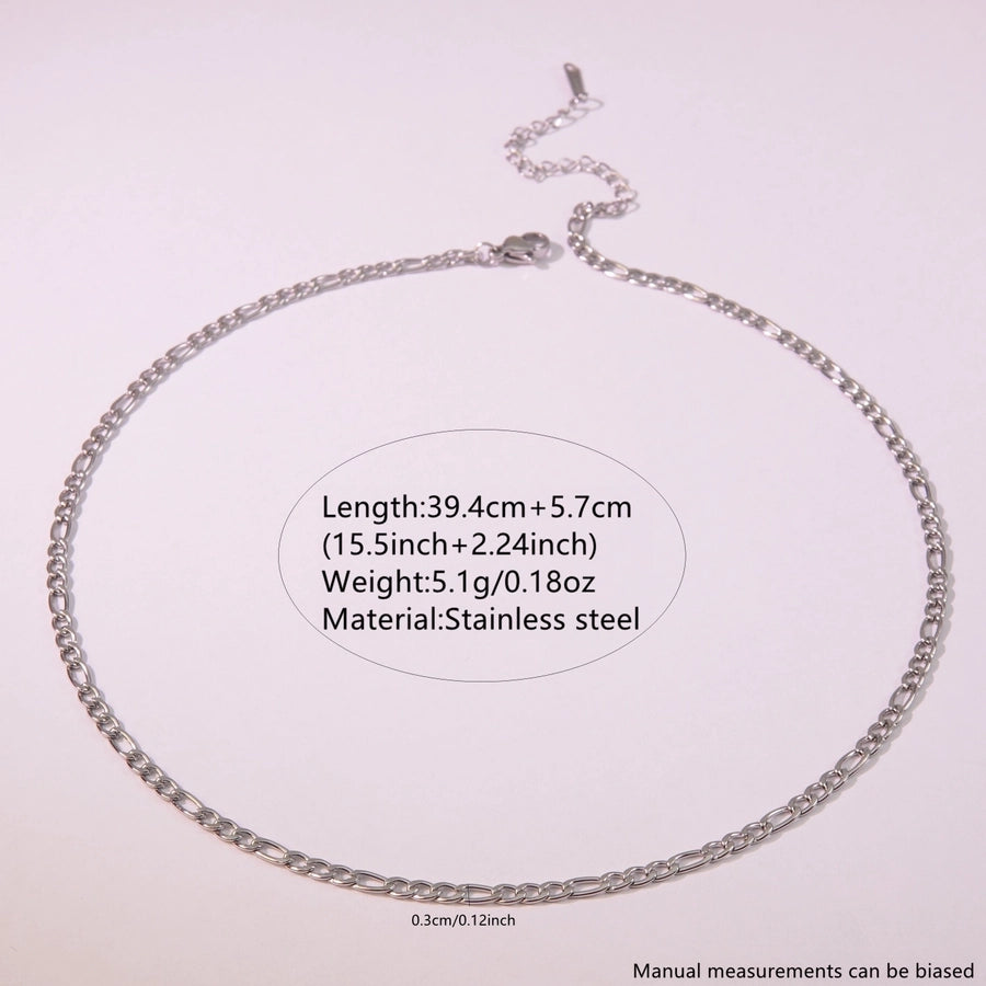 Jewelry Simple Style Classic Style Streetwear Geometric 304 Stainless Steel 18K Gold Plated Bracelets Necklace