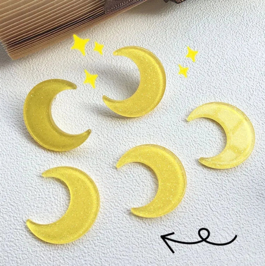women's sweet moon arylic hair clip