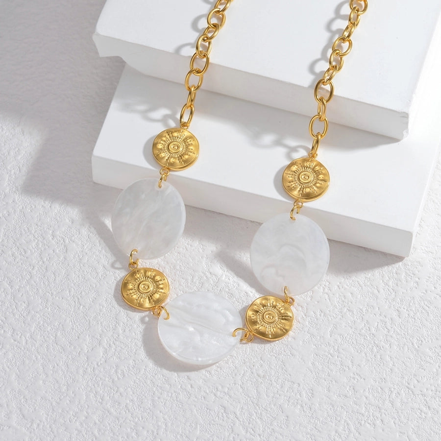 Jewelry Casual Round 304 Stainless Steel Necklace