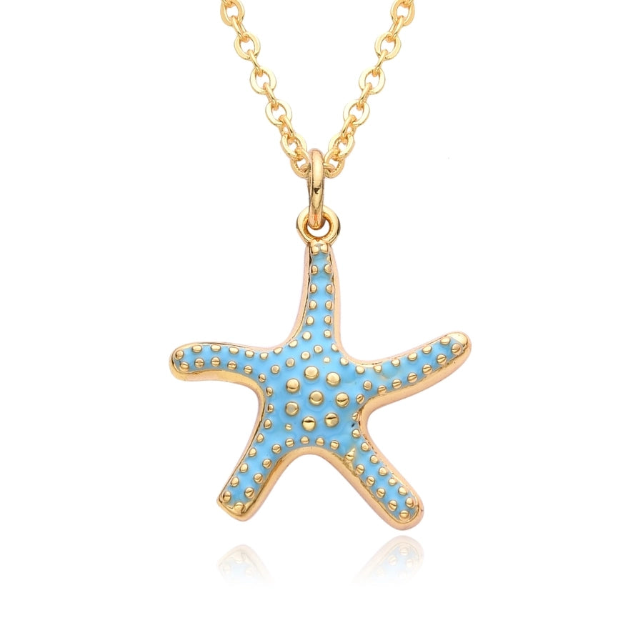 Copper Starfish Pendant Necklace