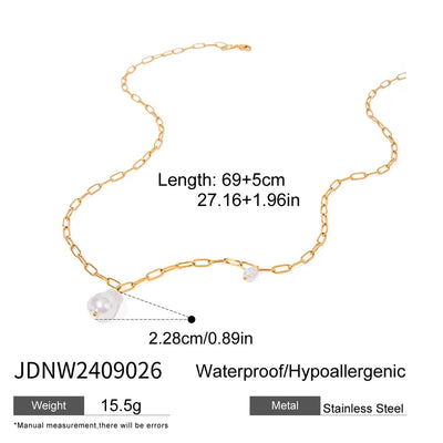Jewelry Simple Style Classic Style Irregular 304 Stainless Steel 18K Gold Plated Pendant Necklace