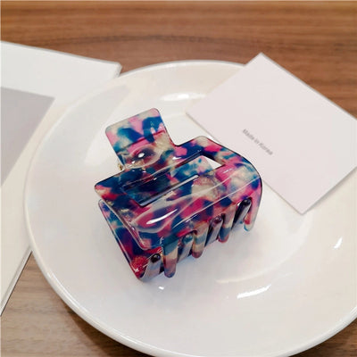 Korean-style Simple Leopard Print Small and Medium-sized Acetic Acid Clip Headwear Shark Clip for Women