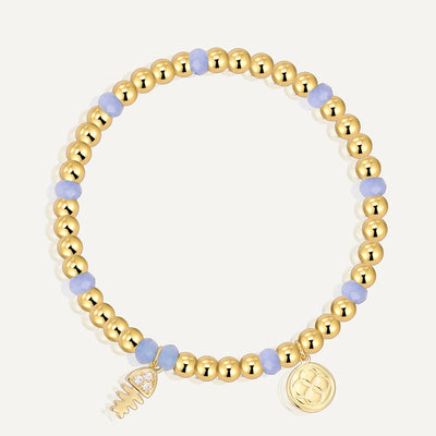 Jewelry IG Style Fish Bone Copper Zircon Beaded Inlay Bracelets