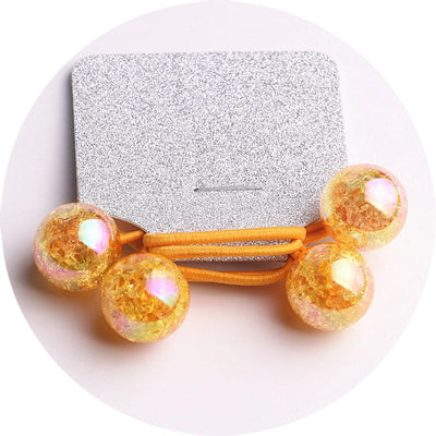 Kid'S Cute Simple Style Round Colorful Arylic Hair Tie