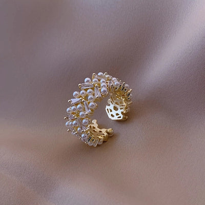 Copper Geometric Copper Rings