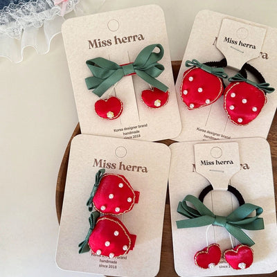 Sweet Beads Strawberry Cherry Children's Hairpin Hairpin Hairband Baby Hairpin Side Strand