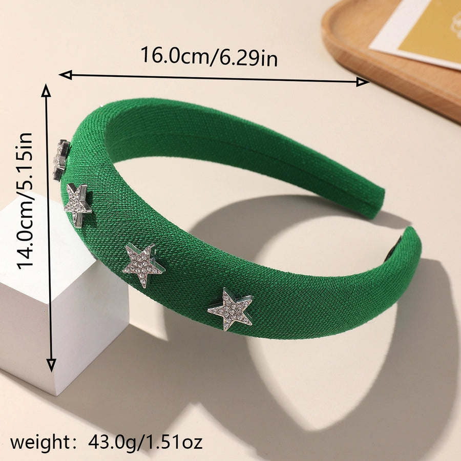 Women's Fairy Style Korean Style Star Cloth Inlay Artificial Rhinestones Hair Band