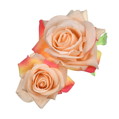 romantic rose cloth hair clip