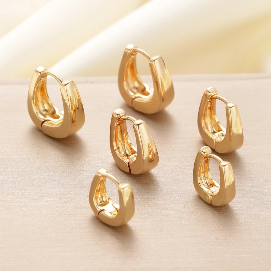 1 Set Casual Simple Style Streetwear Geometric Copper Copper Earrings