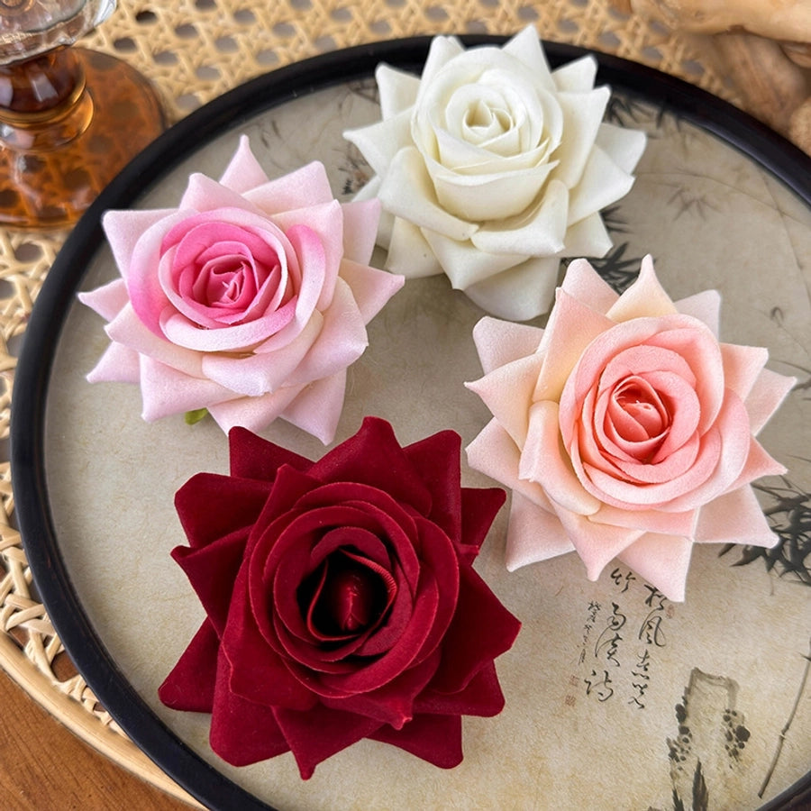 Women's Elegant Simple Style Flower Cloth Hair Clip