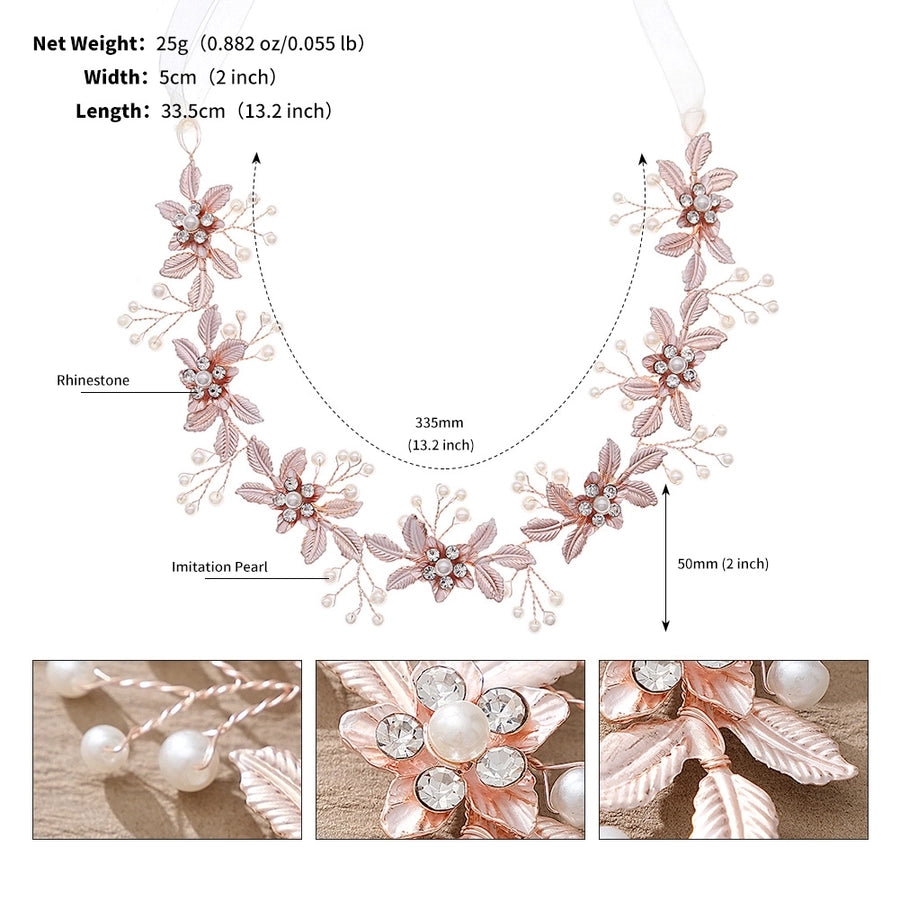 retro flower alloy hair band