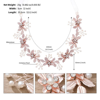 retro flower alloy hair band